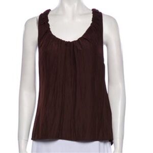 A.L.C scoop neck sleeveless top brown XS